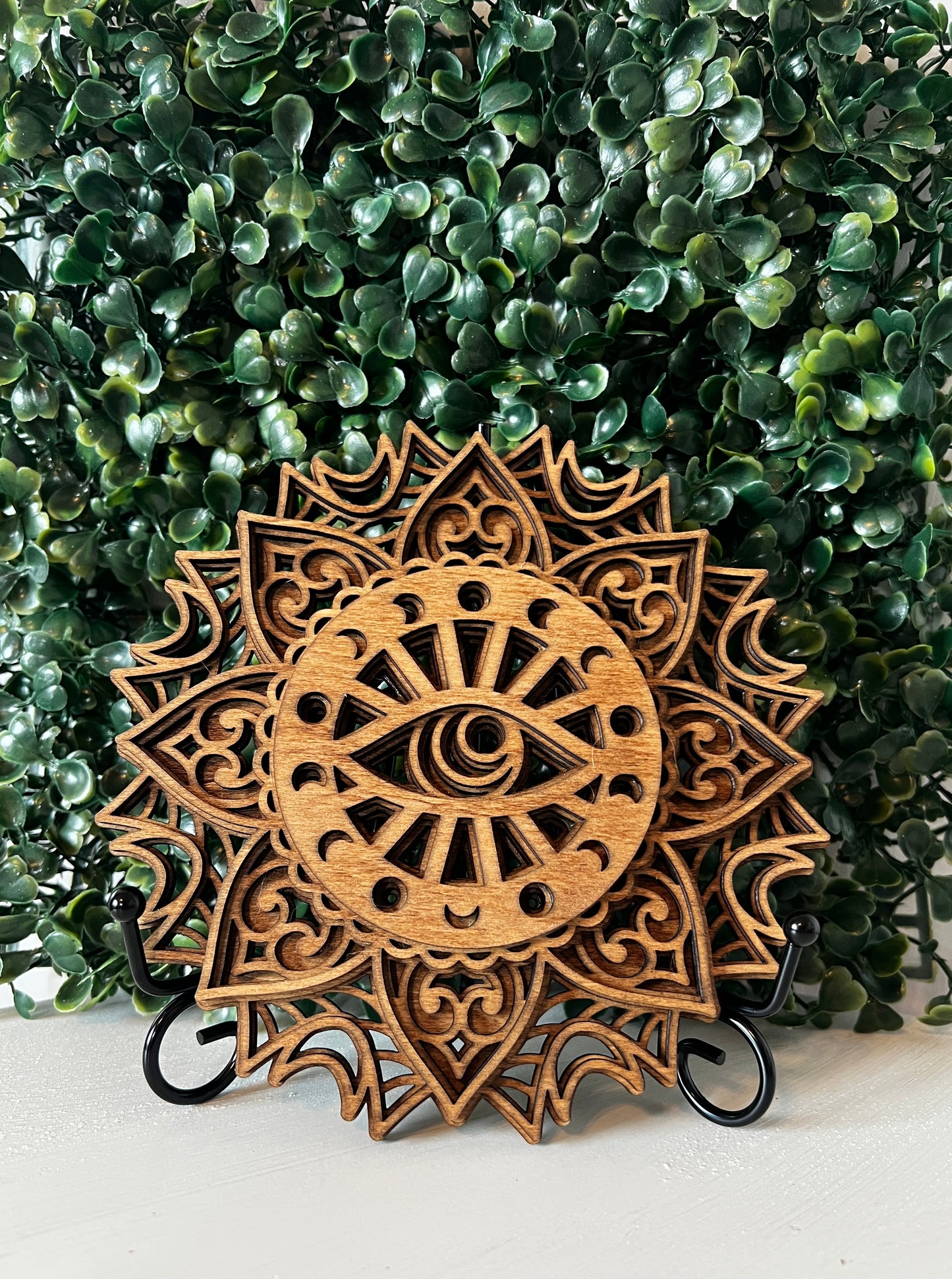Celestial Eye Layered Wooden Mandala