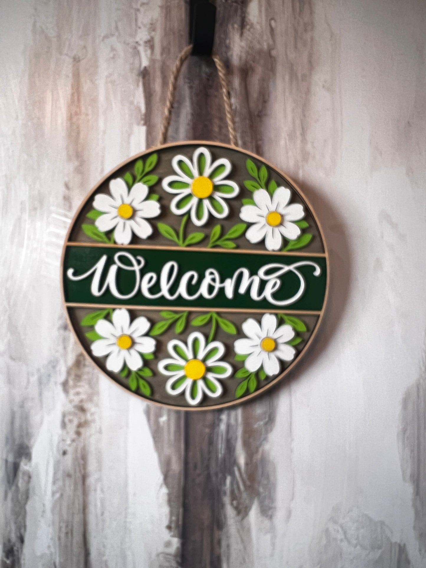 Daisy Welcome Door Hanger