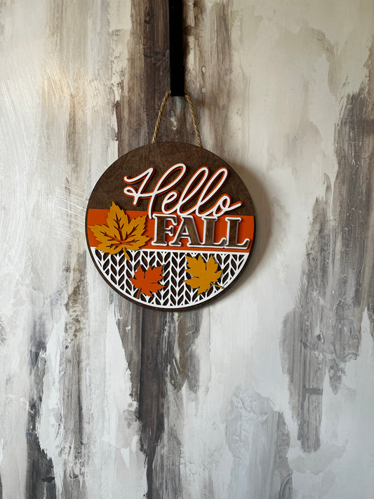 "Hello Fall" Door Hanger