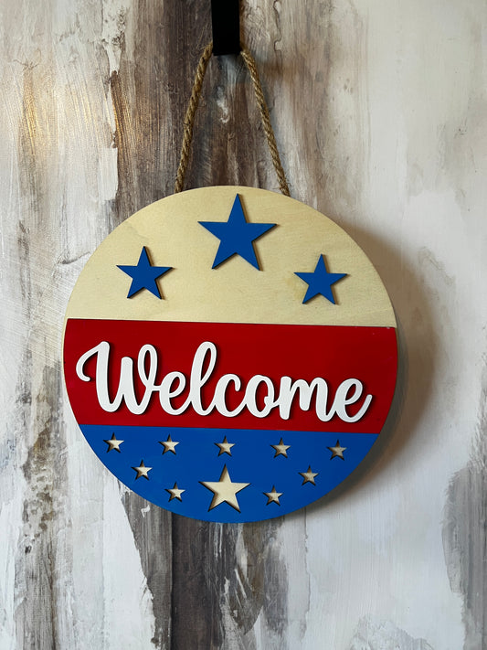 Patriotic Welcome Door Hanger_2
