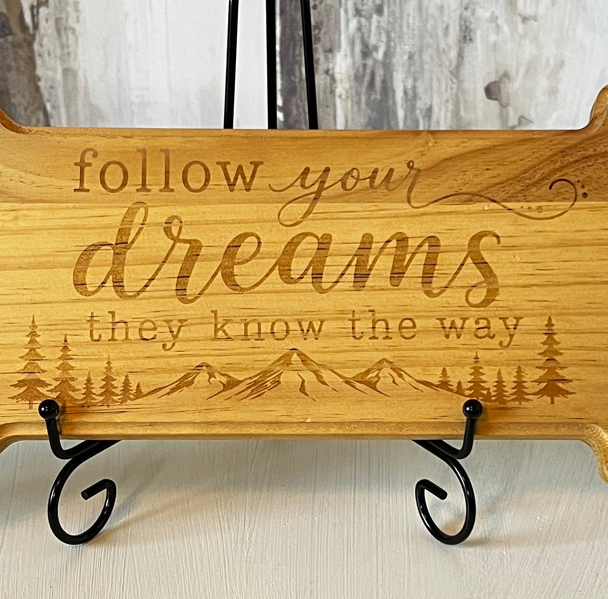 Follow Your Dreams Wooden Arrow Sign