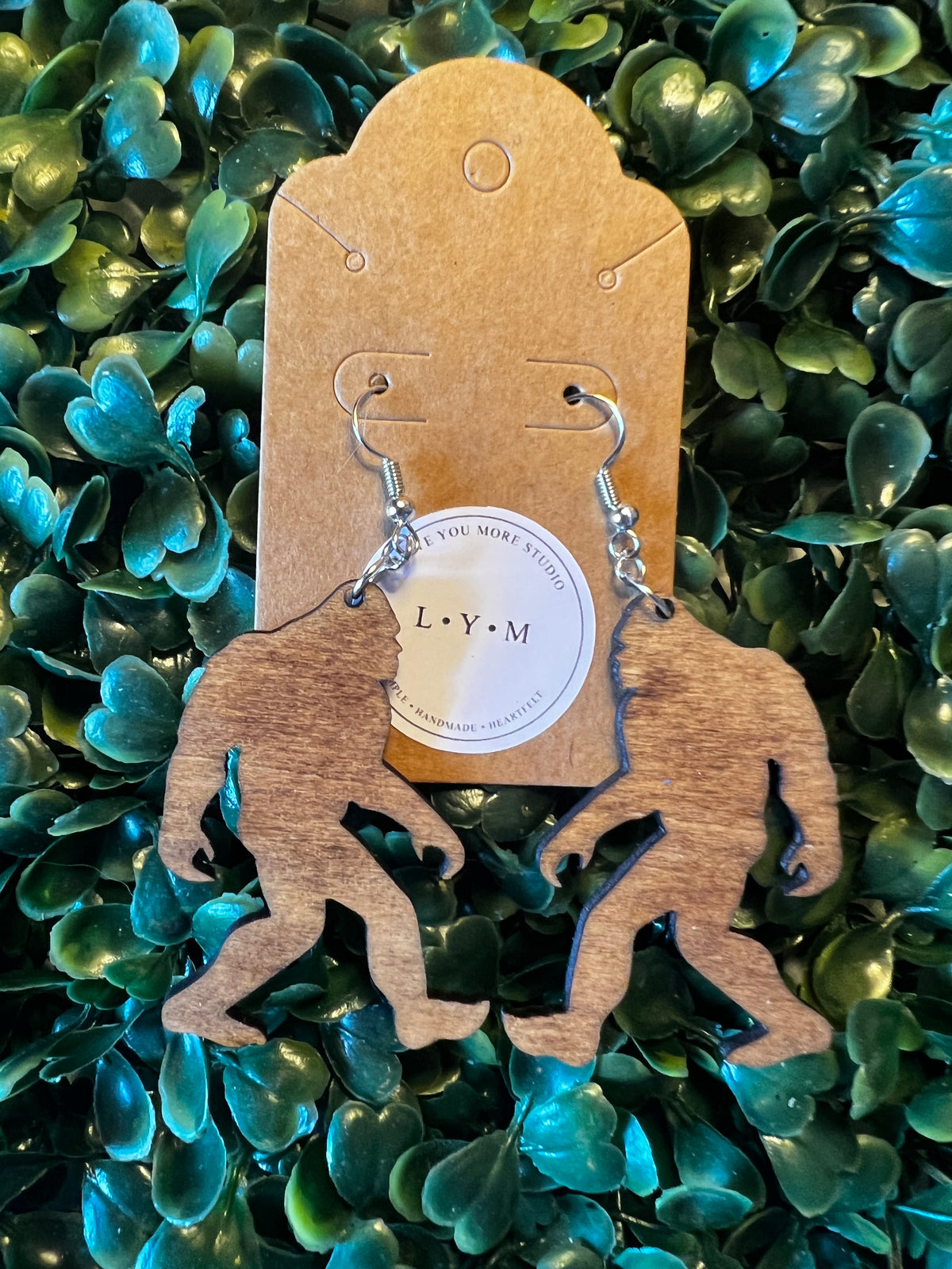 Bigfoot Wooden Earrings